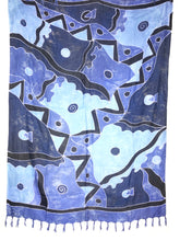 Lade das Bild in den Galerie-Viewer, Sarong: Blautöne-Mosaik-Afrikanisch - Steineladen Larimar
