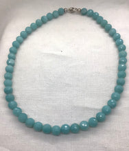 Lade das Bild in den Galerie-Viewer, Amazonit Kette,faccettiert,