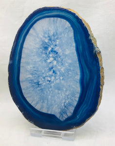 Achatscheibe blau ( gefärbt)