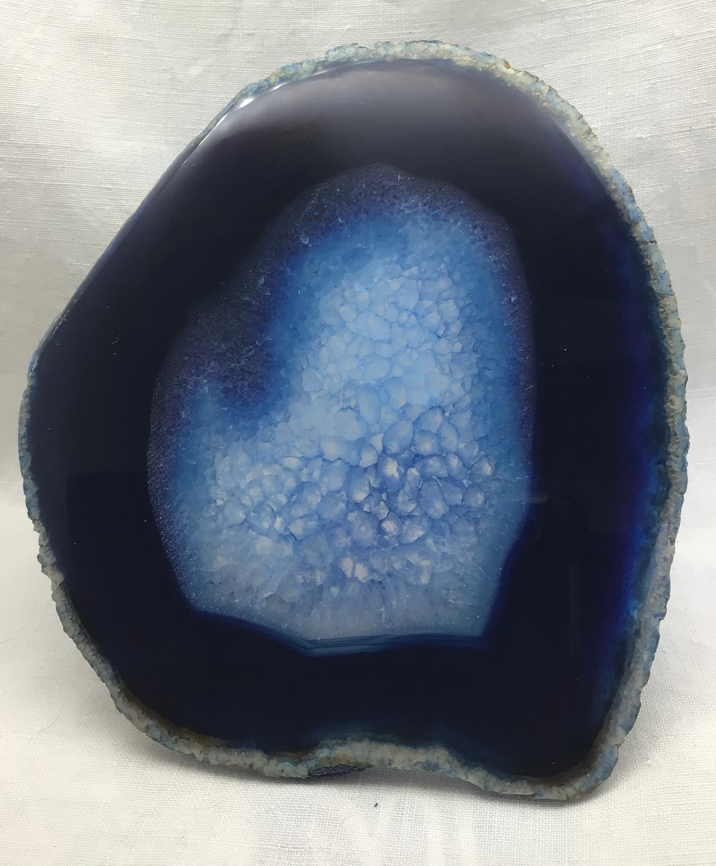Achatscheibe blau ( gefärbt)