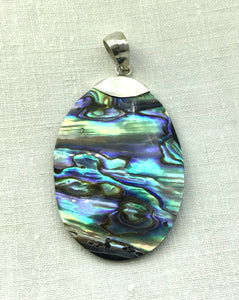 Seeopal -Abalone -Perlmutt Anhänger oval