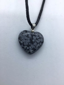 Schneeflocken-Obsidian Herz - Steineladen Larimar