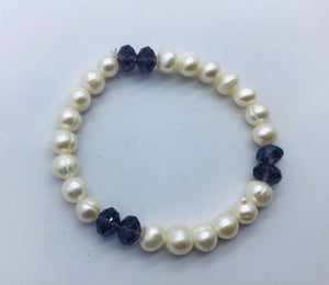 Perlen Armband (Süßwasser Perle) - Steineladen Larimar