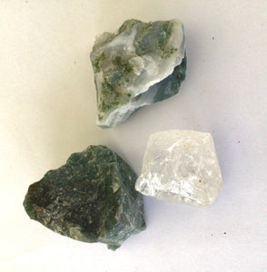 Moosachat -Bergkristall-Wassersteine,immunstärkend,befreiend