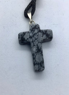 Schneeflocken-Obsidian Kreuz - Steineladen Larimar